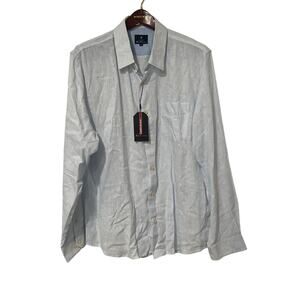 Ben Sherman,New, Blue, Linen Blend Button down, Size XL 1406V